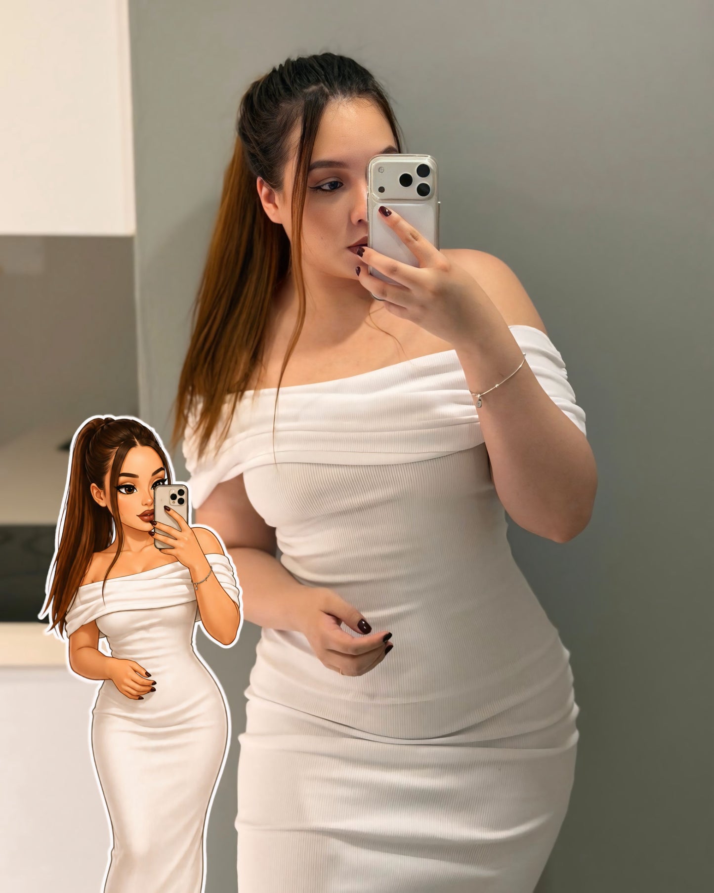 Vestido cuello bandeja♥️✨