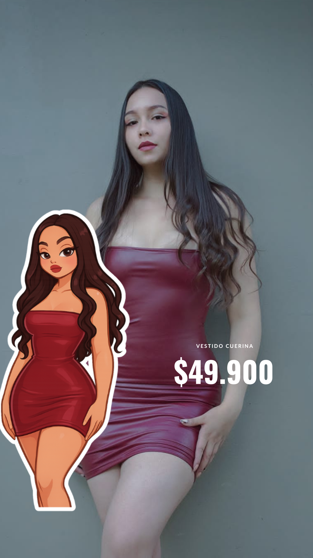 A vestido cuerina💖