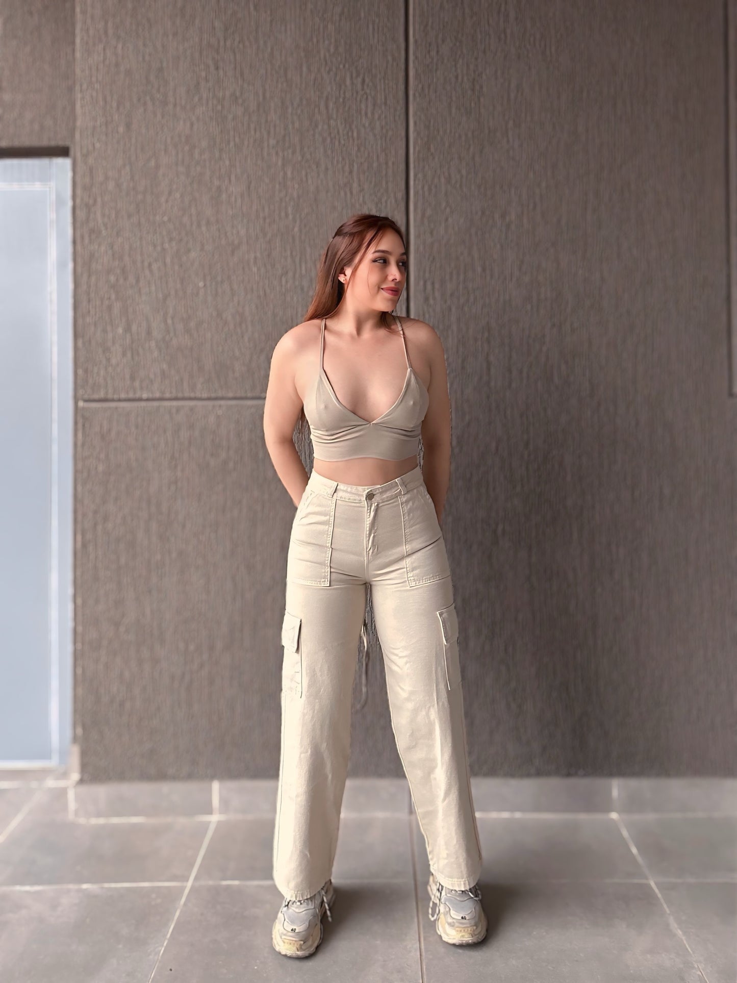 Cargo beige jean 💕